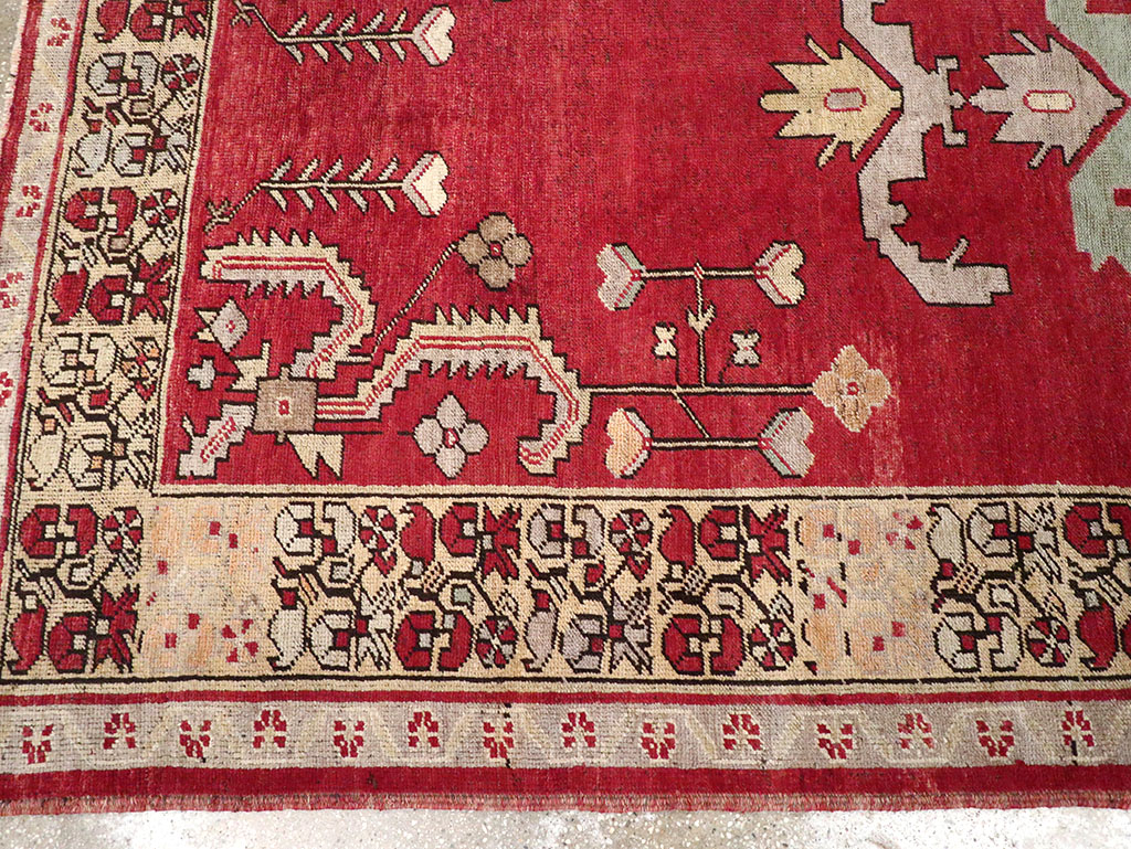 Vintage Turkish Anatolian Wide Gallery Runner, No.32975 - Staging