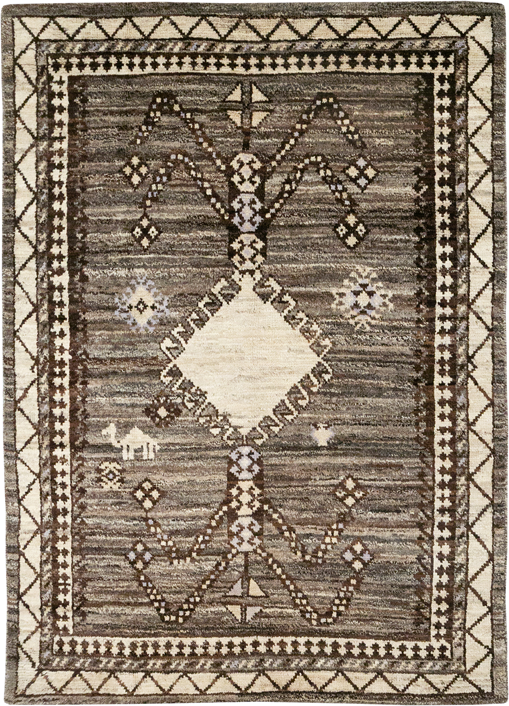 Modern Persian Gabbeh Accent Rug, No.32995 - Staging