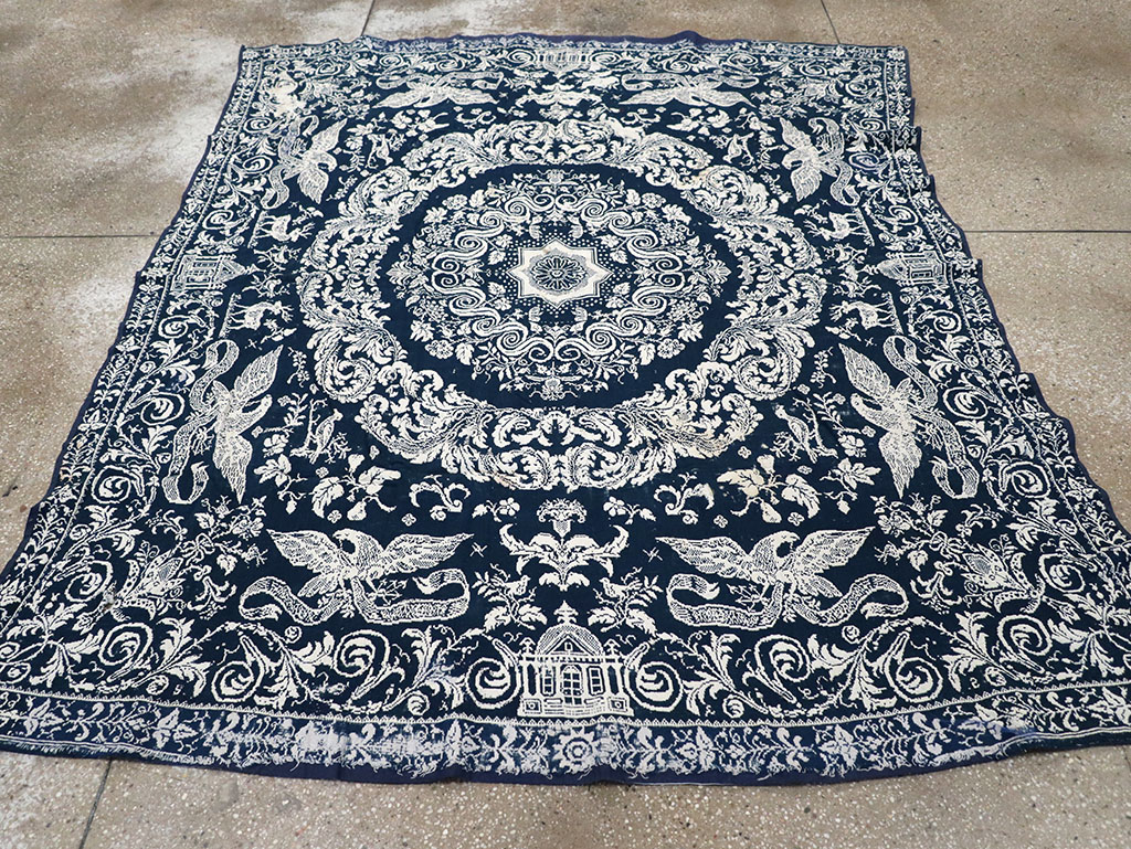 Antique American Coverlet, No.32999 - Staging