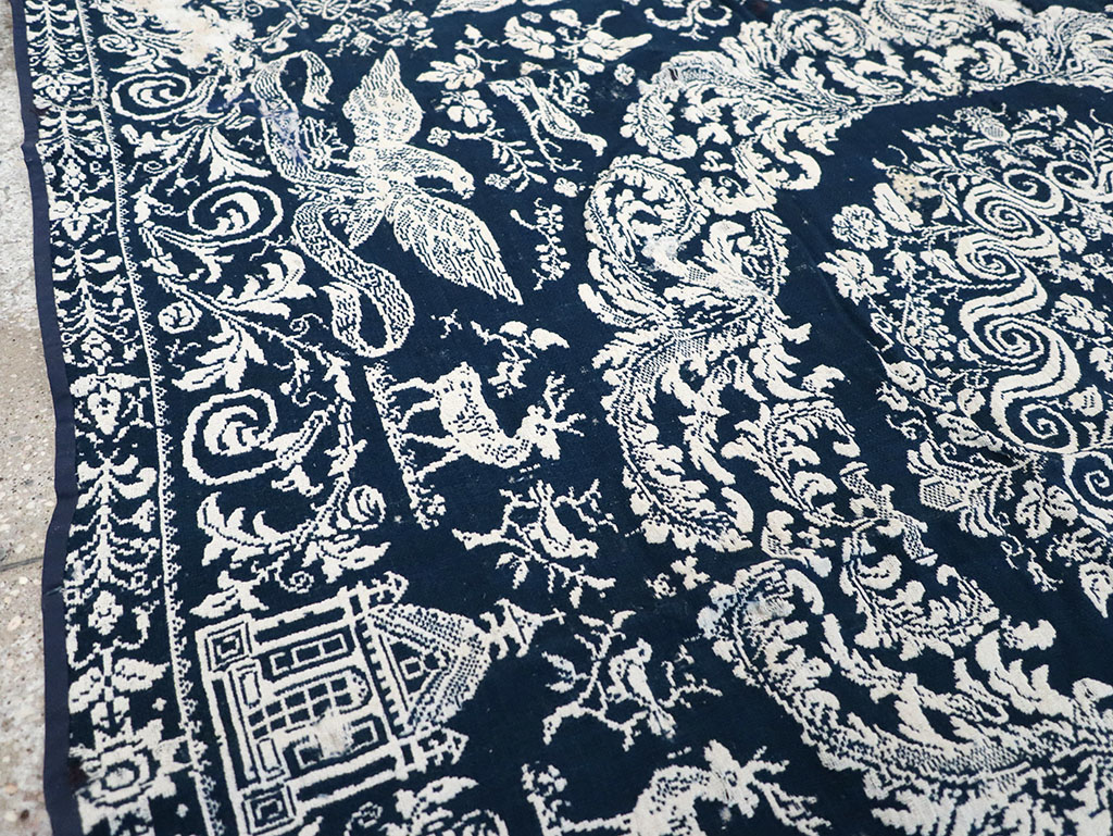 Antique American Coverlet, No.32999 - Staging