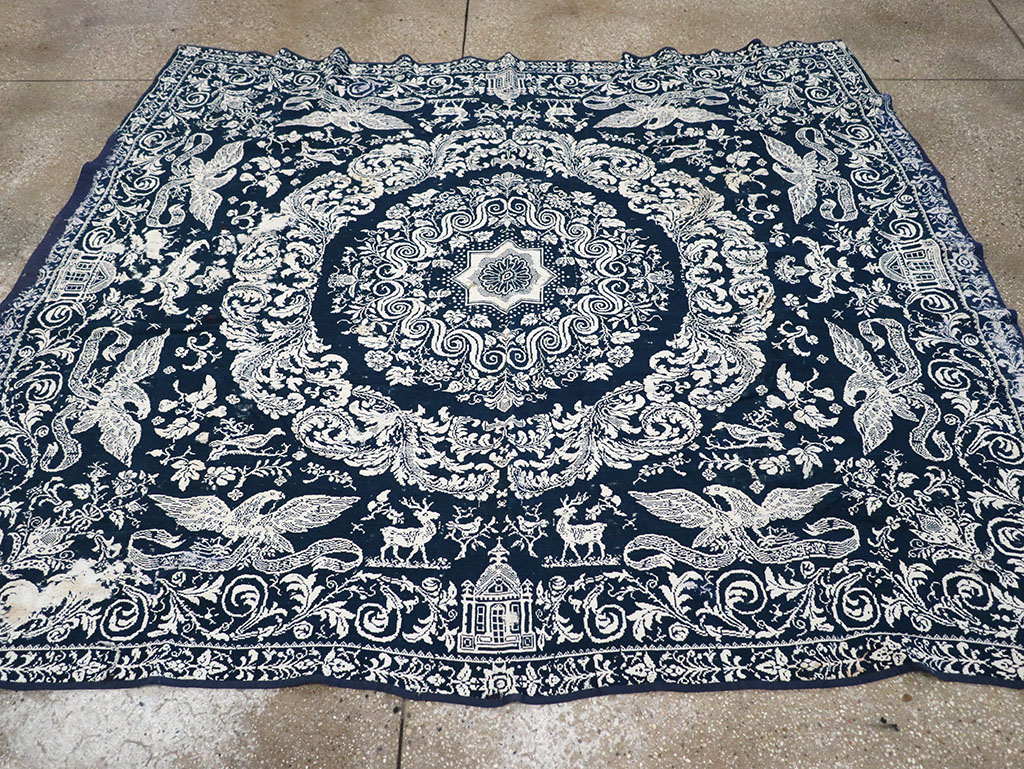 Antique American Coverlet, No.32999 - Staging