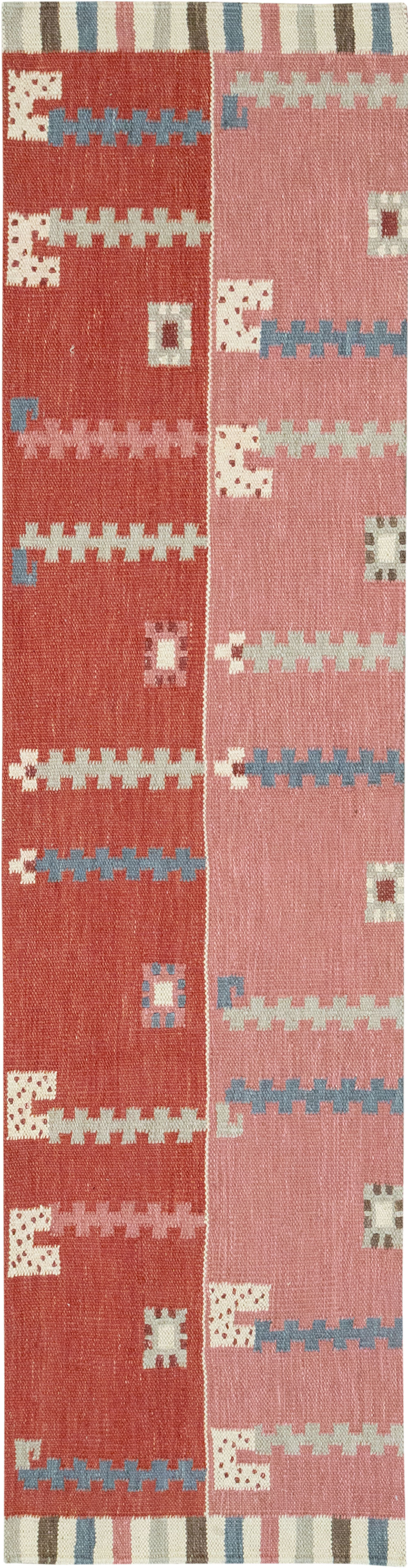 Modern Turkish Flatweave Kilim Runner, No.33000 - Staging