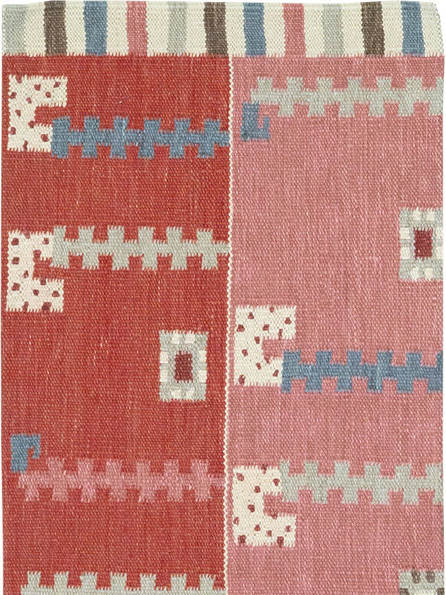 Modern Turkish Flatweave Kilim Runner, No.33000 - Staging