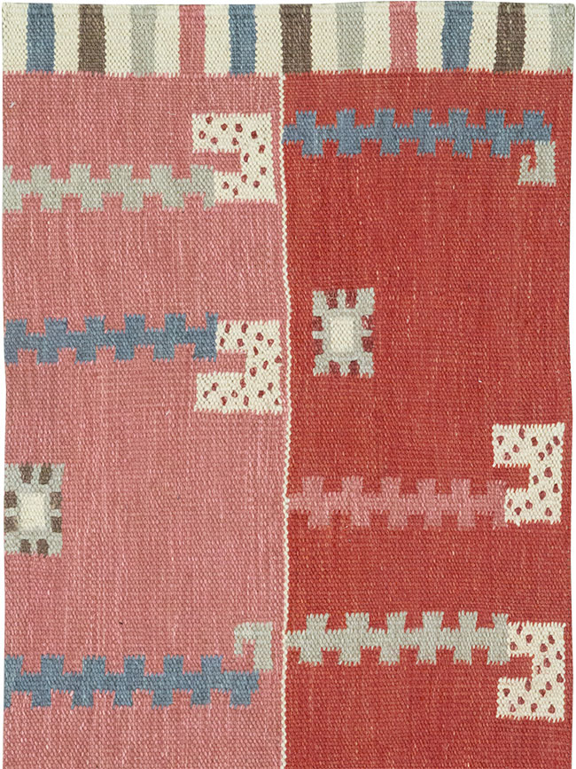 Modern Turkish Flatweave Kilim Runner, No.33000 - Staging