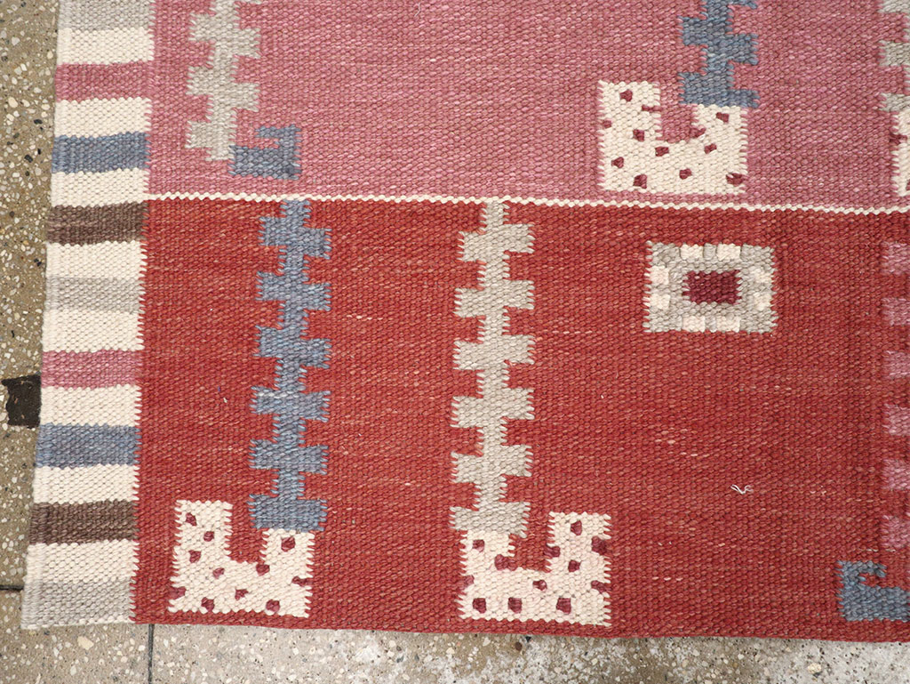 Modern Turkish Flatweave Kilim Runner, No.33000 - Staging