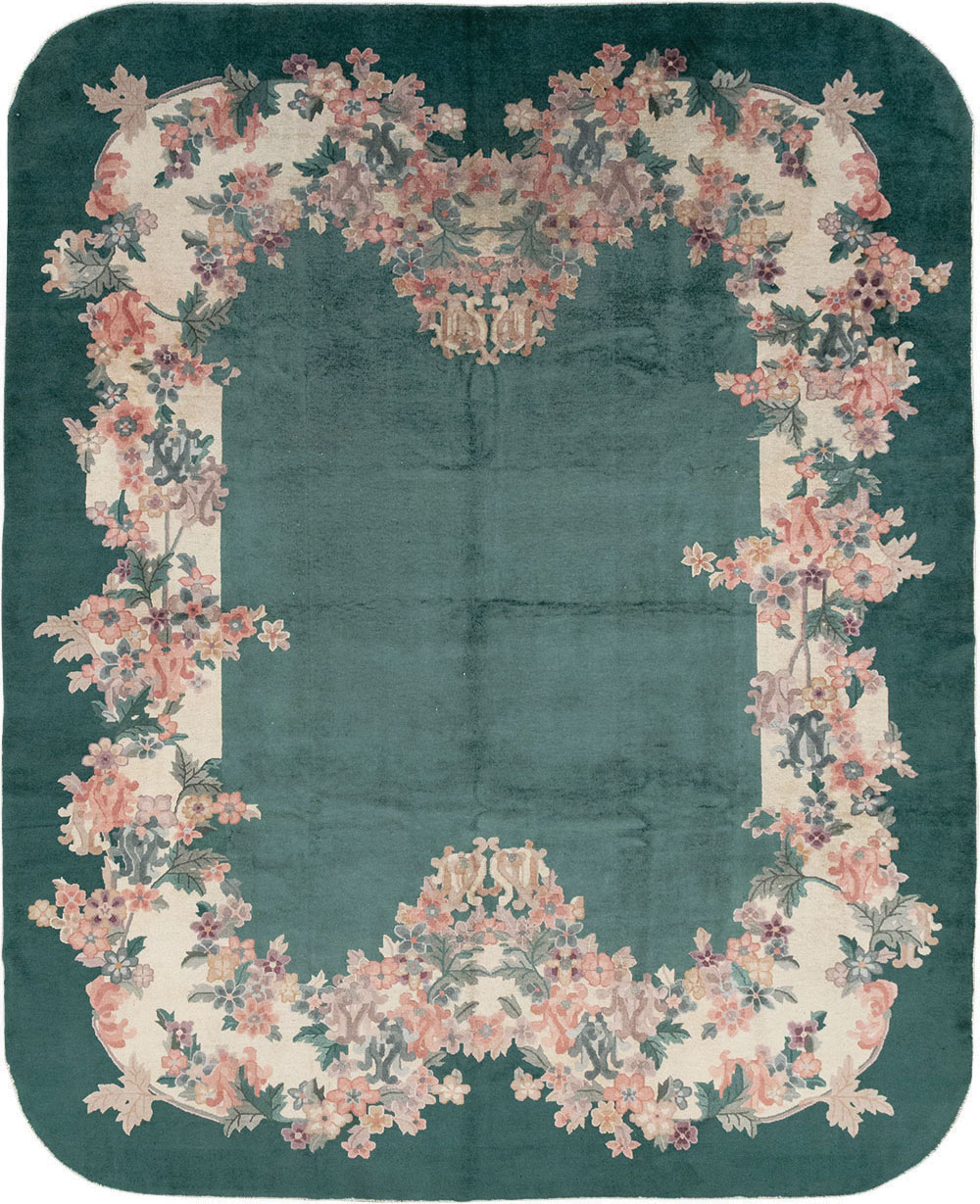 Vintage Chinese Art Deco Room Size Carpet, No.33001 - Staging