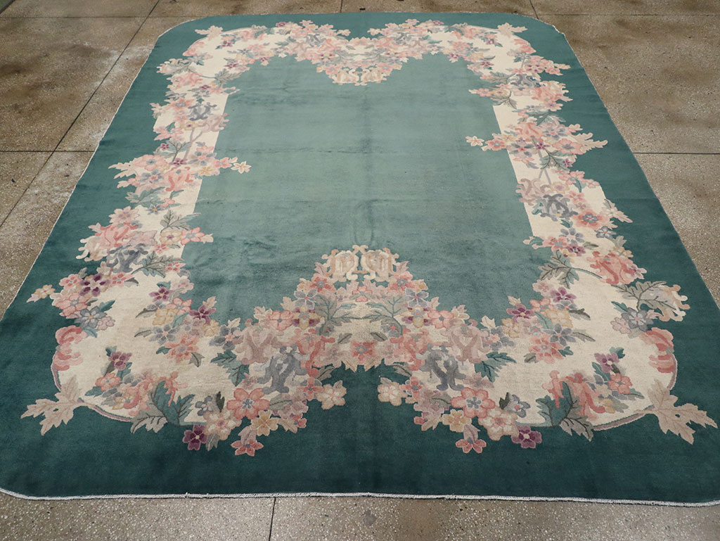 Vintage Chinese Art Deco Room Size Carpet, No.33001 - Staging