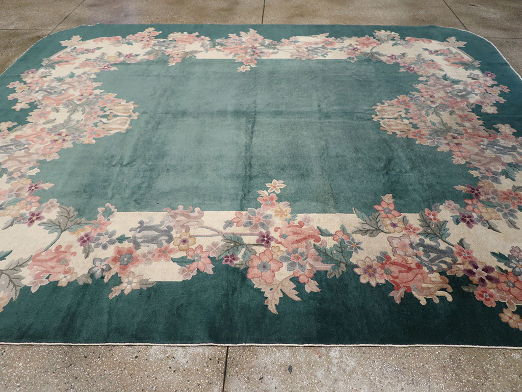 Vintage Chinese Art Deco Room Size Carpet, No.33001 - Staging
