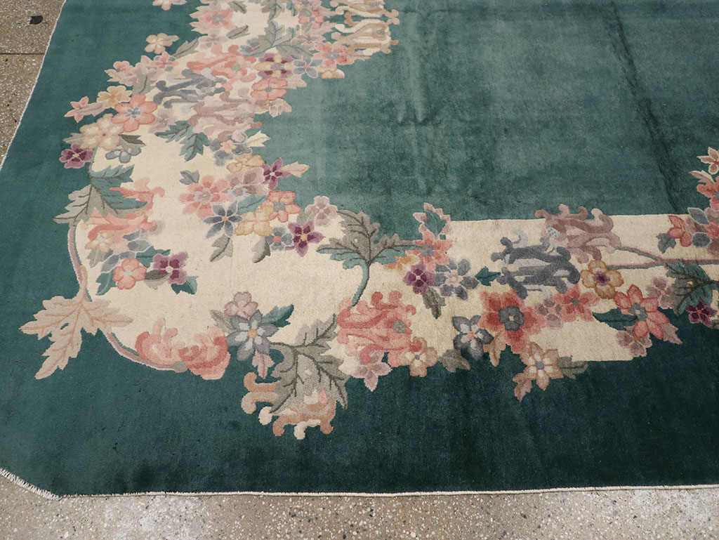 Vintage Chinese Art Deco Room Size Carpet, No.33001 - Staging