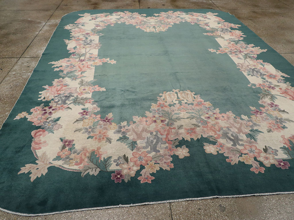 Vintage Chinese Art Deco Room Size Carpet, No.33001 - Staging
