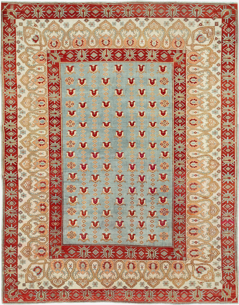 Vintage Turkish Anatolian Room Size Carpet, No.33005 - Staging