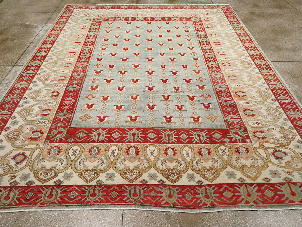 Vintage Turkish Anatolian Room Size Carpet, No.33005 - Staging