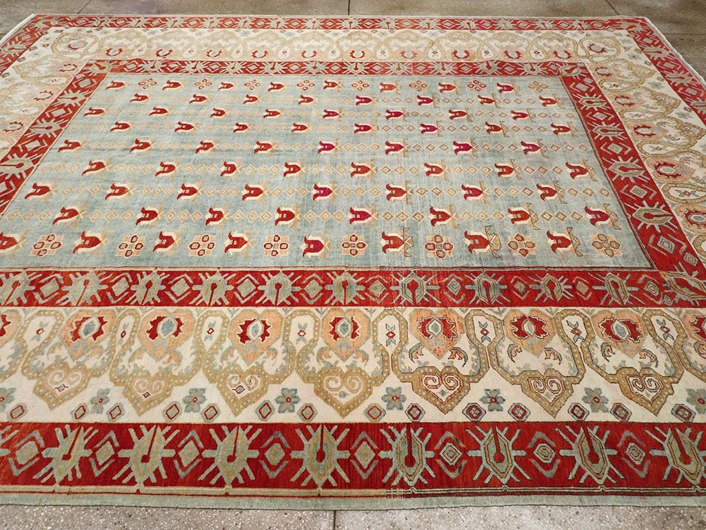Vintage Turkish Anatolian Room Size Carpet, No.33005 - Staging