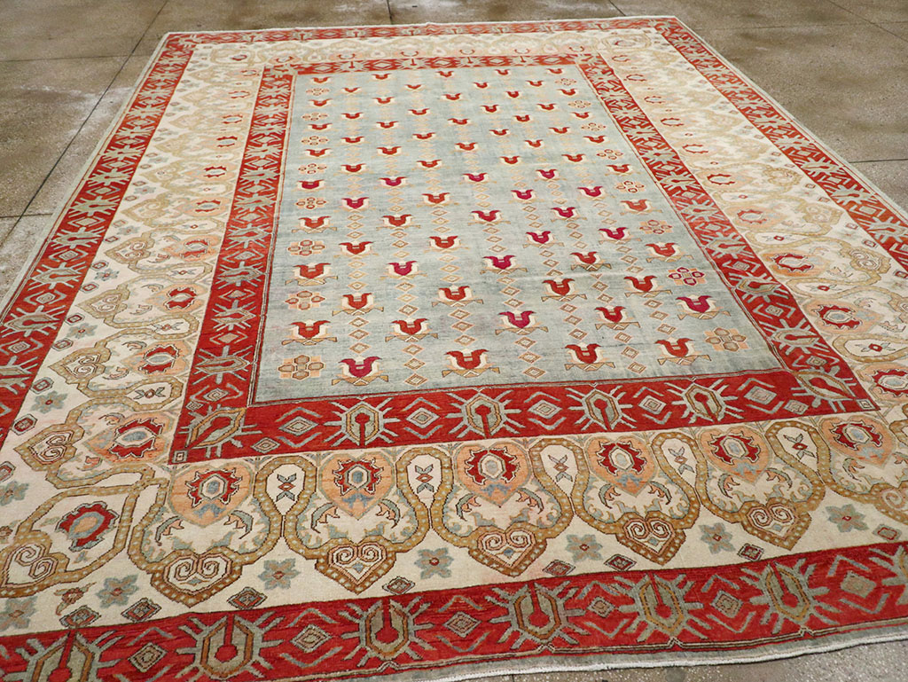 Vintage Turkish Anatolian Room Size Carpet, No.33005 - Staging