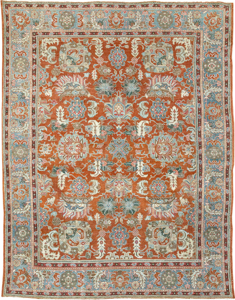 Antique Persian Malayer Accent Carpet, No.33006 - Staging