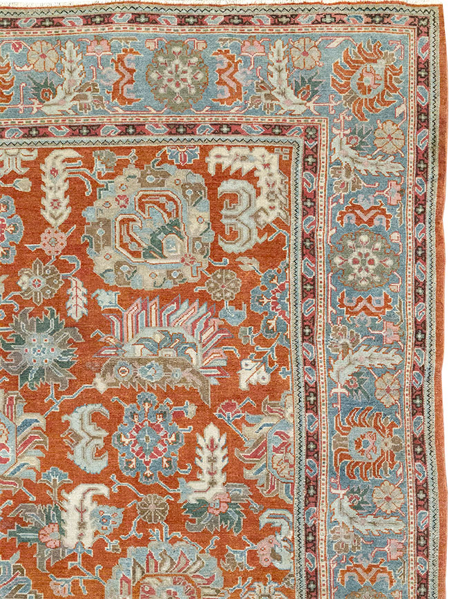 Antique Persian Malayer Accent Carpet, No.33006 - Staging
