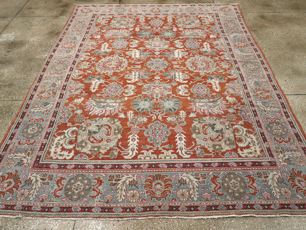 Antique Persian Malayer Accent Carpet, No.33006 - Staging