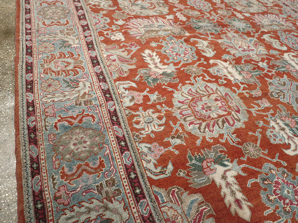 Antique Persian Malayer Accent Carpet, No.33006 - Staging