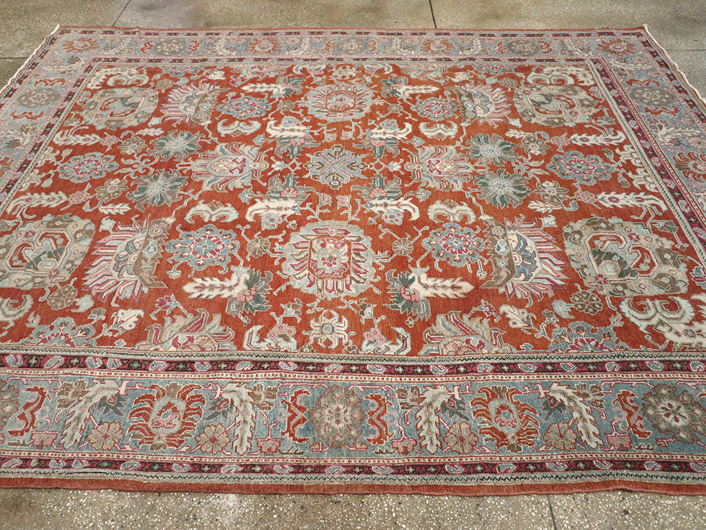 Antique Persian Malayer Accent Carpet, No.33006 - Staging