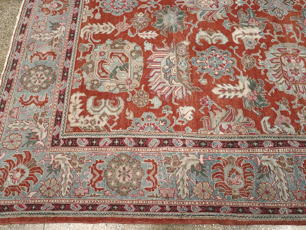 Antique Persian Malayer Accent Carpet, No.33006 - Staging