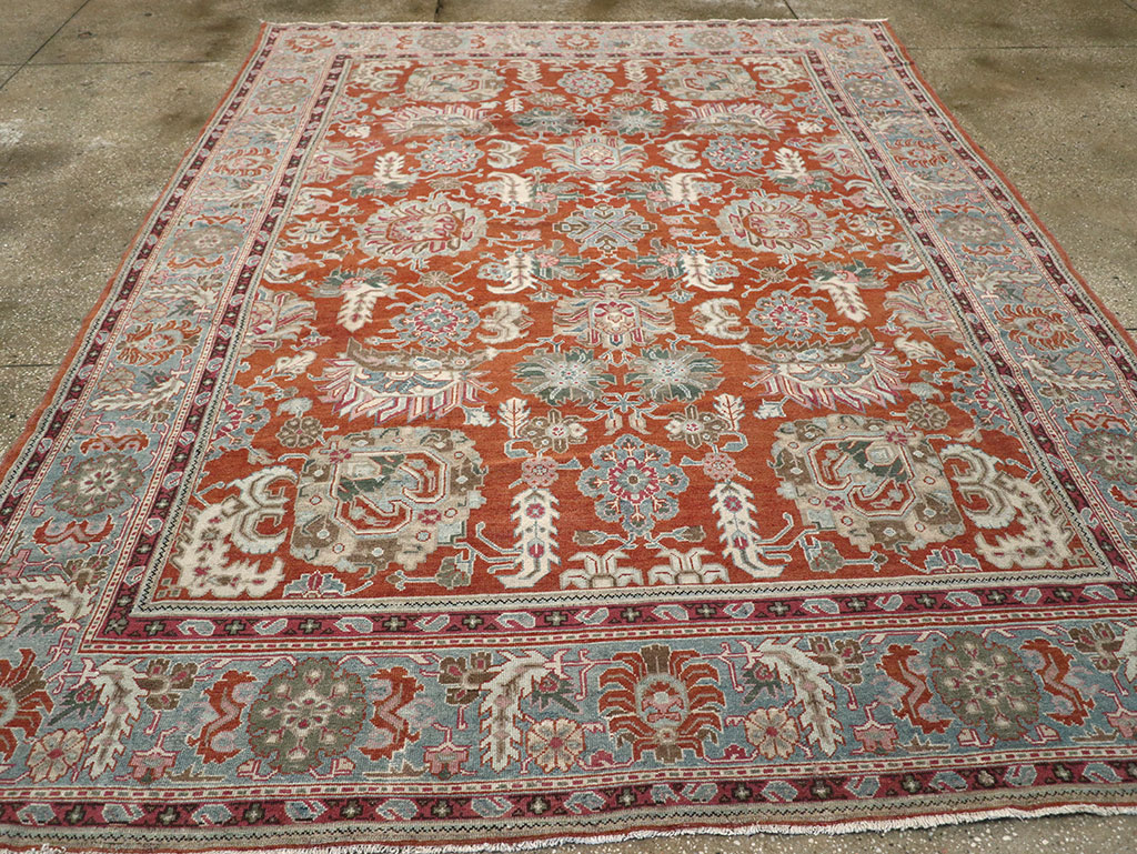 Antique Persian Malayer Accent Carpet, No.33006 - Staging