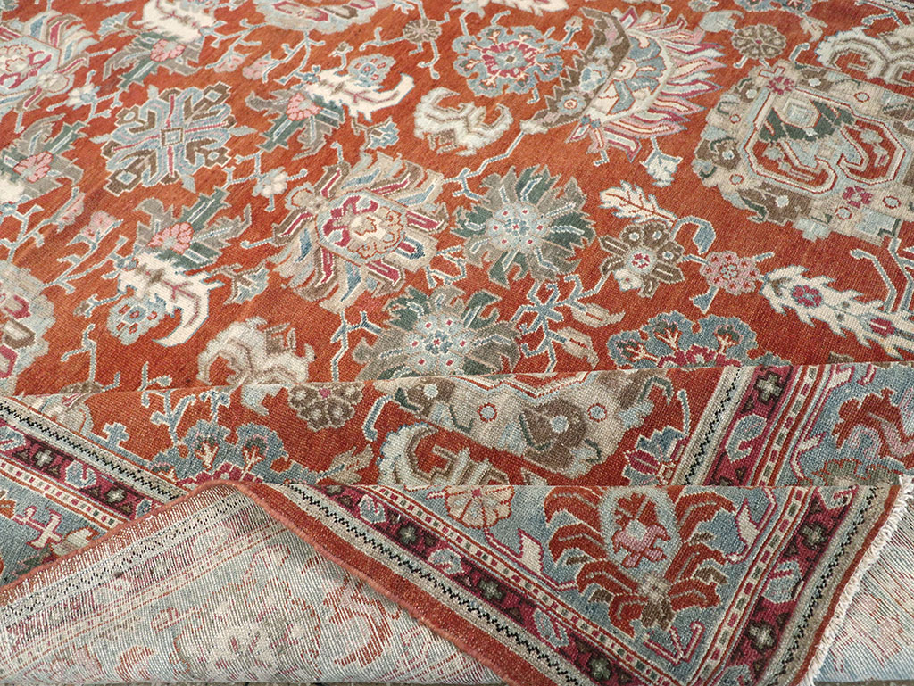Antique Persian Malayer Accent Carpet, No.33006 - Staging