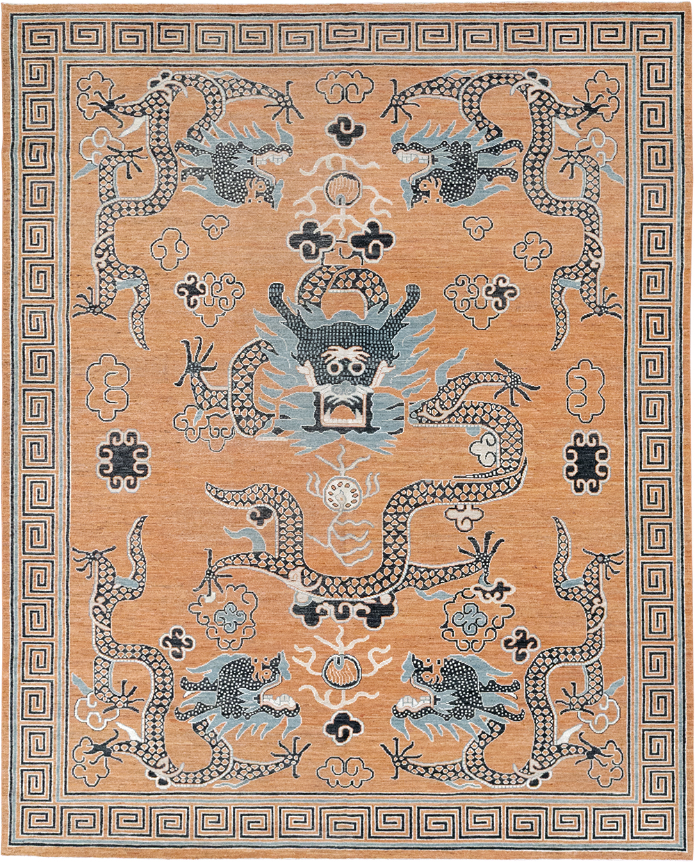 Modern East Turkestan Khotan Pictorial Room Size Carpet, No.33010 - Staging