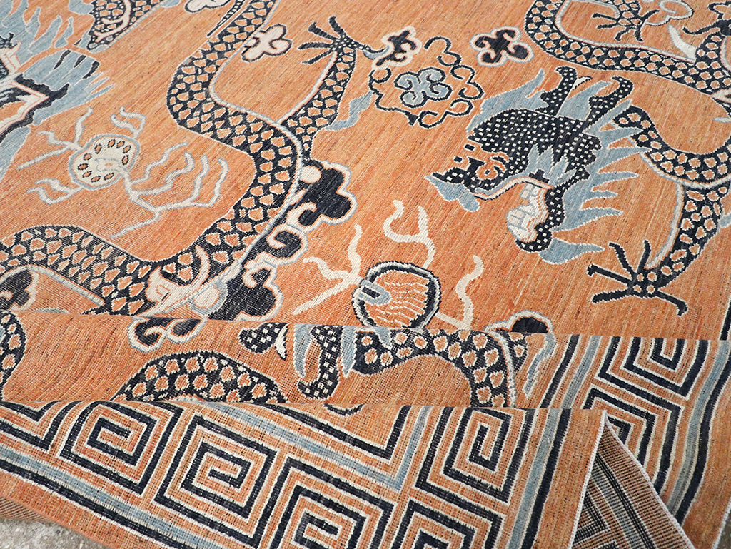 Modern East Turkestan Khotan Pictorial Room Size Carpet, No.33010 - Staging