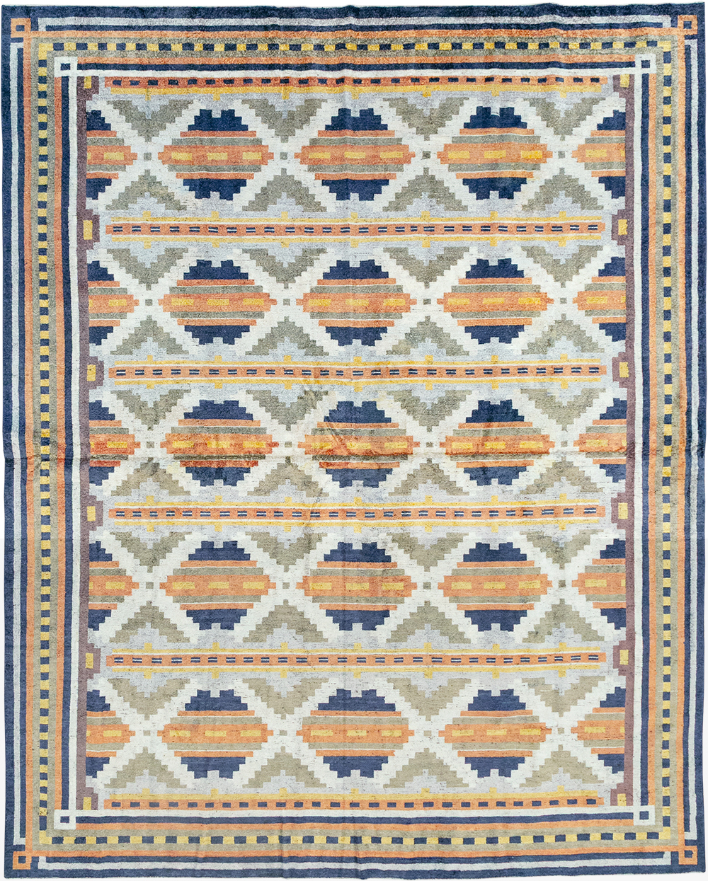 Modern East Turkestan Silk Khotan Room Size Carpet, No.33013 - Staging