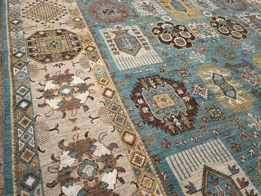Modern East Turkestan Khotan Room Size Carpet, No.33015 - Staging