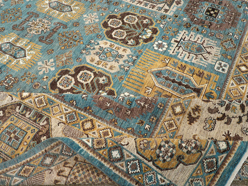 Modern East Turkestan Khotan Room Size Carpet, No.33015 - Staging