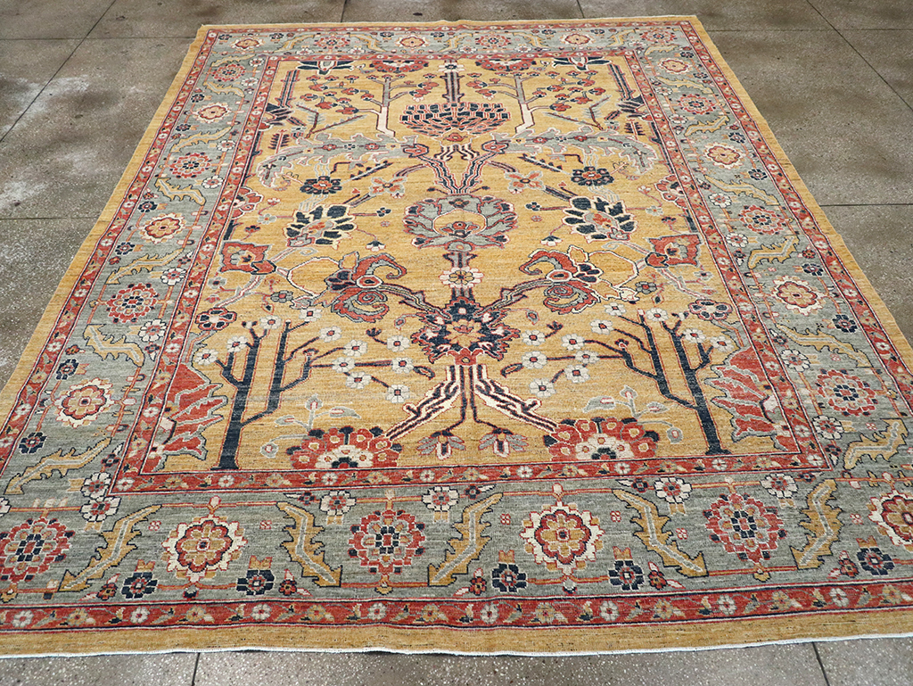 Modern East Turkestan Khotan Room Size Carpet, No.33016 - Staging