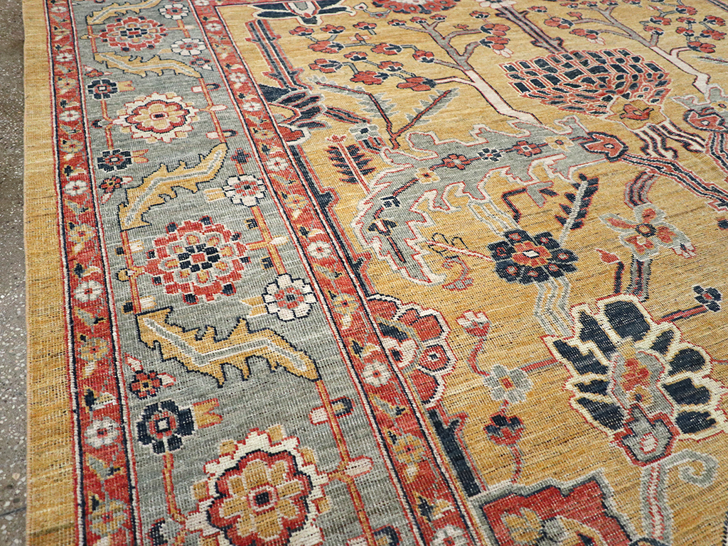 Modern East Turkestan Khotan Room Size Carpet, No.33016 - Staging