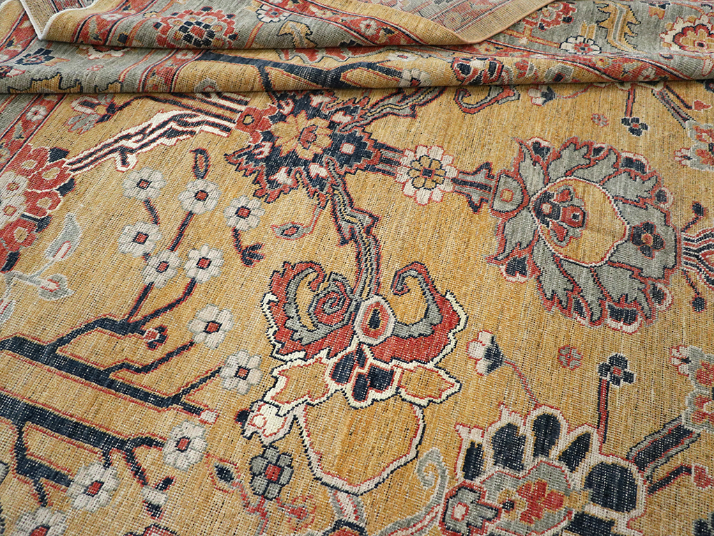 Modern East Turkestan Khotan Room Size Carpet, No.33016 - Staging
