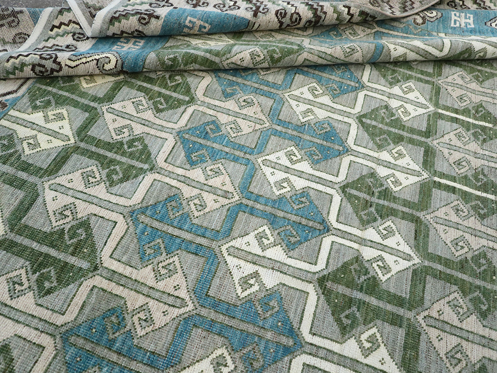 Modern East Turkestan Khotan Room Size Carpet, No.33017 - Staging