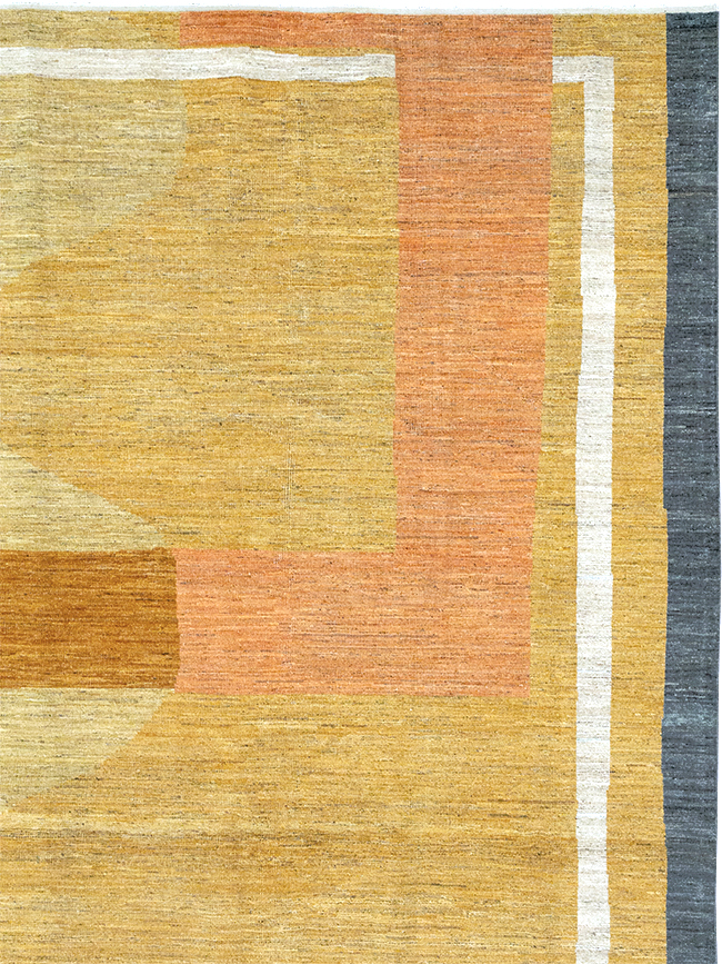 Modern East Turkestan Art Deco Room Size Carpet, No.33018 - Staging