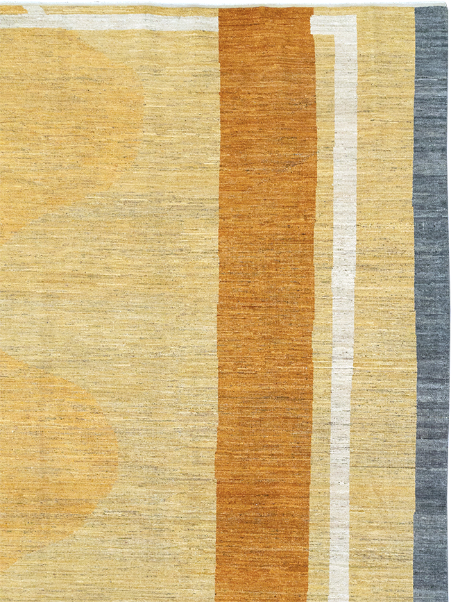 Modern East Turkestan Art Deco Room Size Carpet, No.33018 - Staging