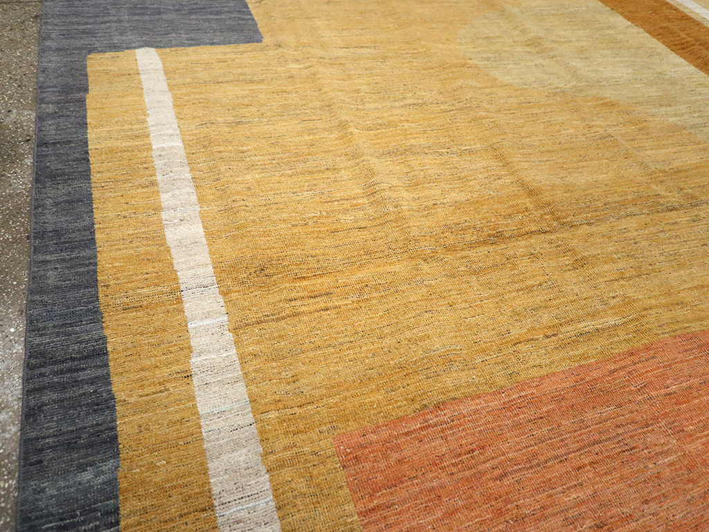 Modern East Turkestan Art Deco Room Size Carpet, No.33018 - Staging