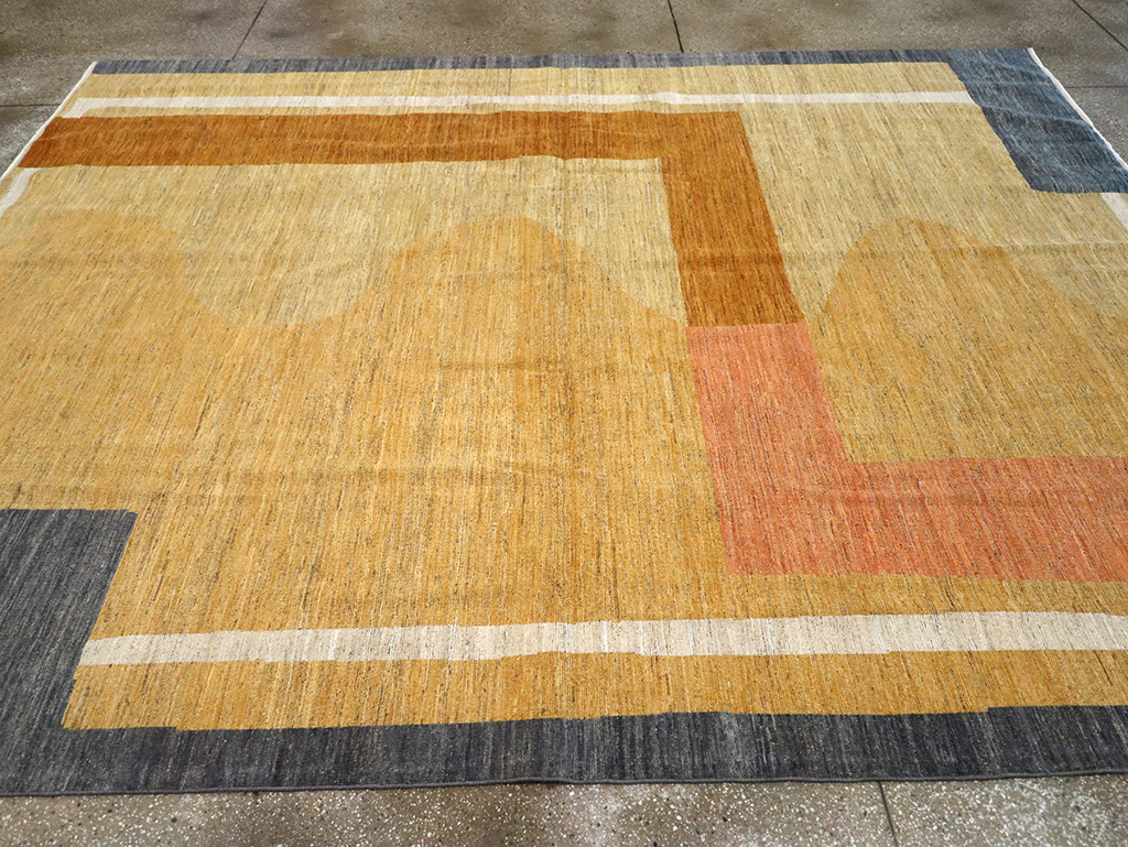 Modern East Turkestan Art Deco Room Size Carpet, No.33018 - Staging