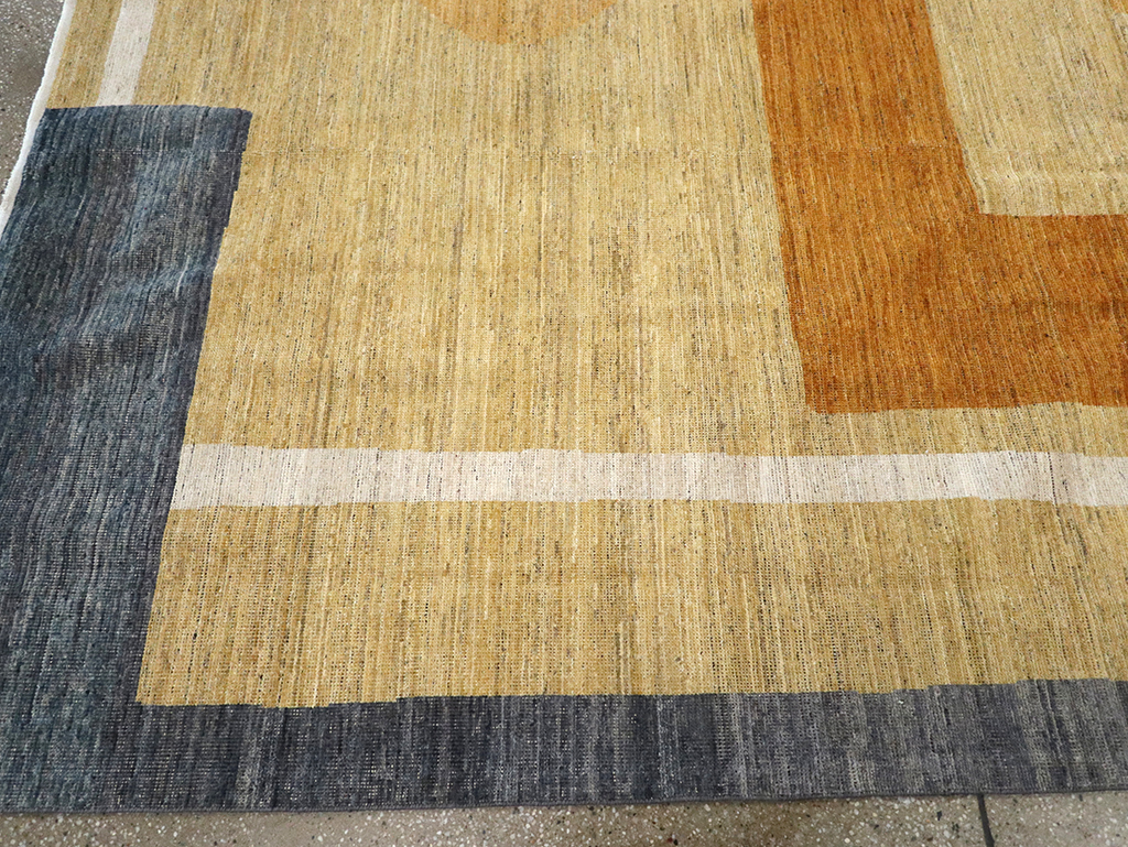 Modern East Turkestan Art Deco Room Size Carpet, No.33018 - Staging