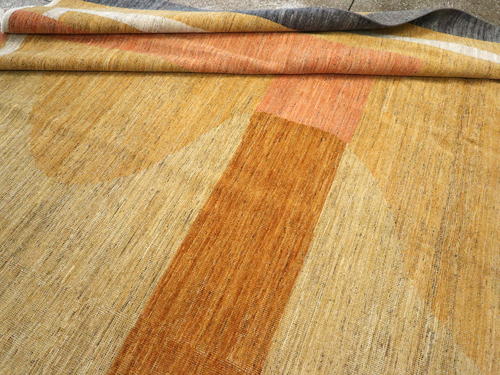 Modern East Turkestan Art Deco Room Size Carpet, No.33018 - Staging