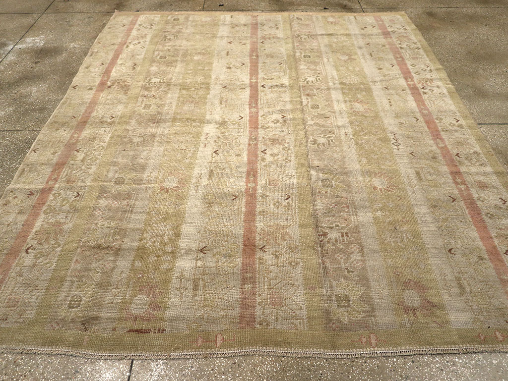 Antique Turkish Ghiordes Room Size Carpet, No.33020 - Staging