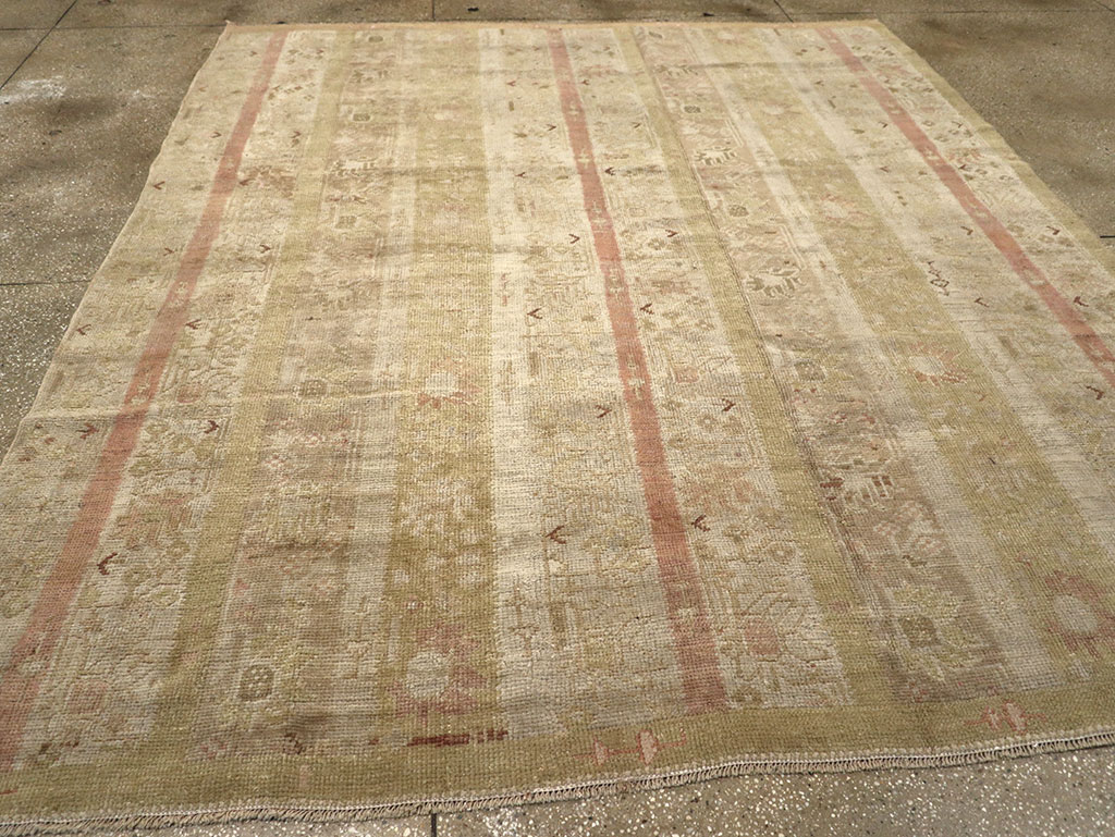 Antique Turkish Ghiordes Room Size Carpet, No.33020 - Staging
