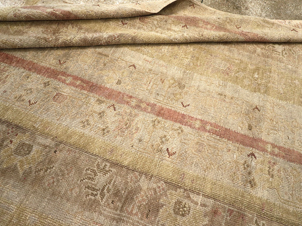 Antique Turkish Ghiordes Room Size Carpet, No.33020 - Staging