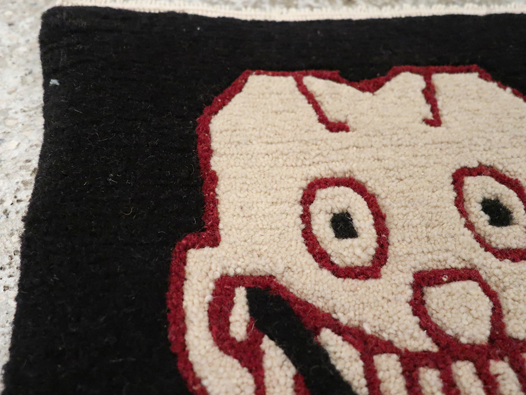 Vintage Tibetan Pictorial Rug (Pair: 1 of 2), No.33022 - Staging