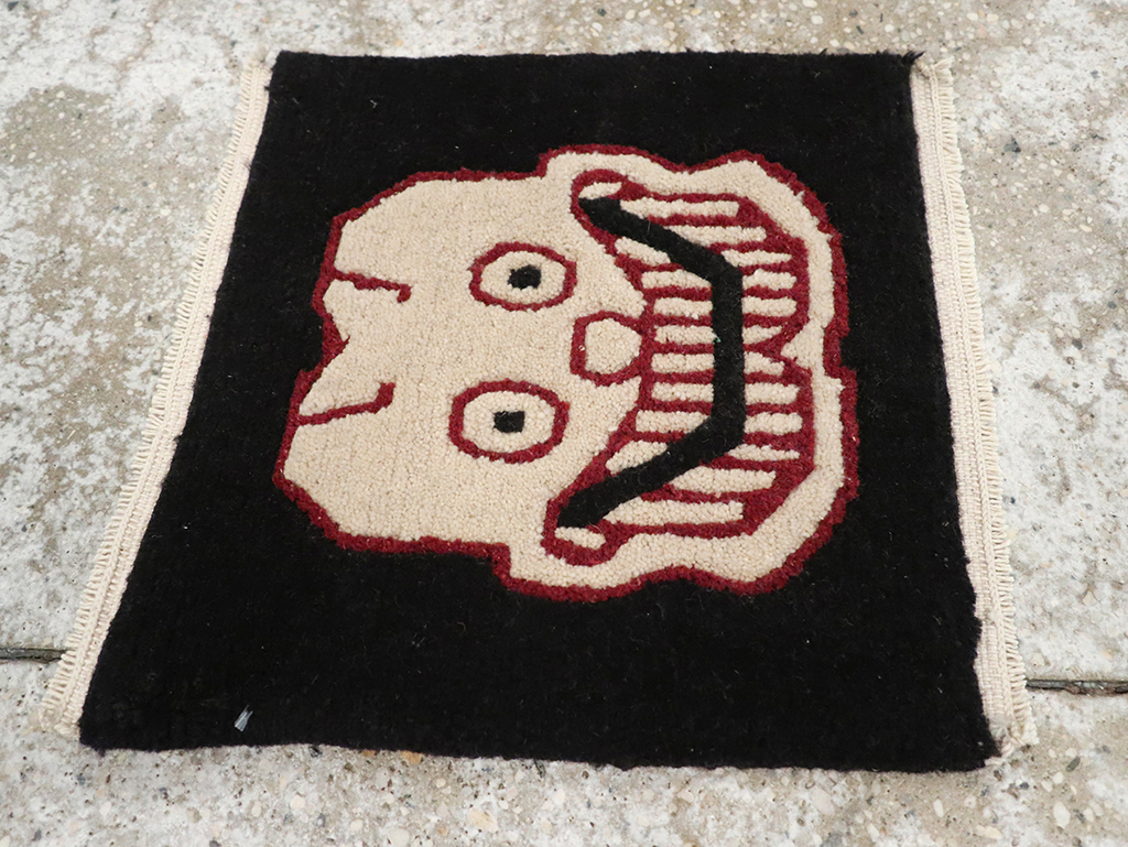 Vintage Tibetan Pictorial Rug (Pair: 1 of 2), No.33022 - Staging