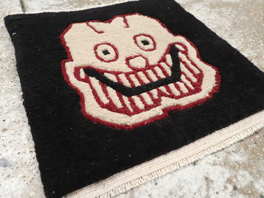 Vintage Tibetan Pictorial Rug (Pair: 1 of 2), No.33022 - Staging