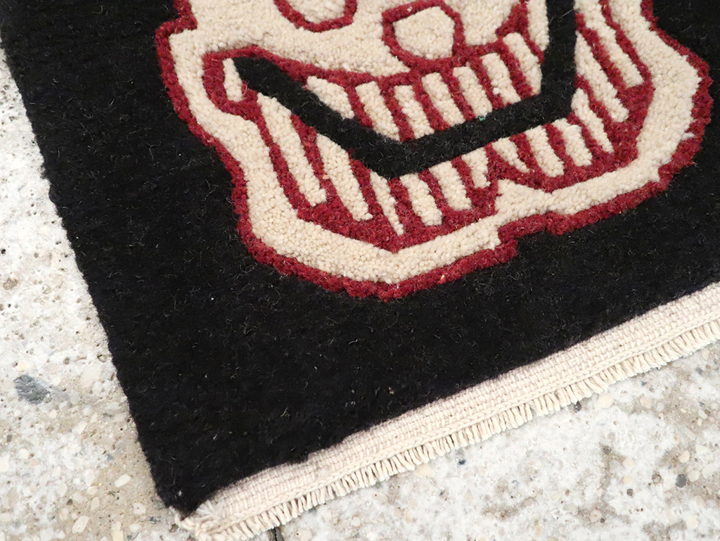 Vintage Tibetan Pictorial Rug (Pair: 1 of 2), No.33022 - Staging