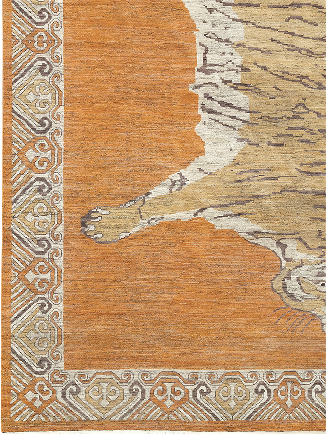 Modern East Turkestan Khotan Pictorial Large Room Size Carpet, No.33023 - Staging