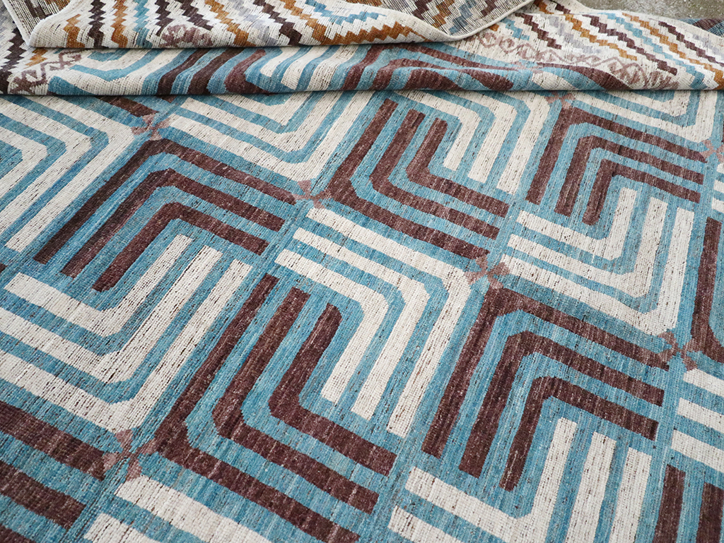 Modern East Turkestan Khotan Room Size Carpet, No.33024 - Staging